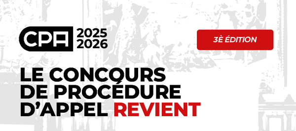Affiche du Concours de Procédure d'Appel 2025/2026